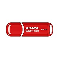 ADATA UV150 32GB USB 3.0 Snap-on Cap Flash Drive, Red (AUV150-32G-RRD)