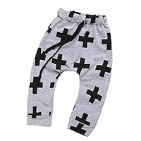 Children Baby Boy Cross Pattern Harem Pants Kids Punk Rock Trousers