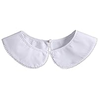Booluee Fake Collar Detachable Dickey Collar Blouse Half Shirts Doll Collar Peter Pan Faux False Collar for Women Girls