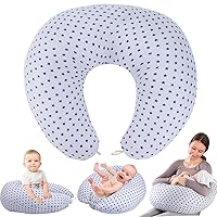 Nursing Pillow for Breastfeeding, Baby Nursing Pillow for Newborn, Nursing Essentials for Bottle and Breastfeeding, Breast Feeding Pillows Support for Mom and Baby with Removable Cover