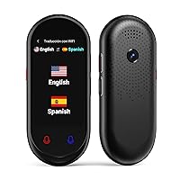 Language Translator Device, Portable Two-Way Instant Translator, Offline Online Voice Photo Translation, 137 Languages Supported, High Accuracy Translator Device for Travel Business Learning (Black)
