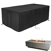 Rectangular Fire Pit Cover 60 inch, Propane Gas Fire Pit Table Cover,Outdoor Waterproof Firepit Table Cover - 60 X 28 X 17 Inch