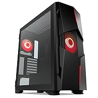 DARKROCK Space E-ATX/ATX Mid-Tower Gaming PC Case, Support Top 360mm Radiator, Pre-Installed Front 140mm ARGB Fan & Lighting Bar Rear 120mm ARGB Fan, Controller Hub LED Control Button Included