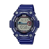 Casio Tide Graph Moon Phase Men's Sports Watch w/Illuminator (Model WS-1300H-2AV Blue)