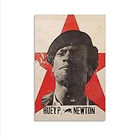 LDUBAYG Huey P Newton American Revolutionary Black Panther Party Art Poster Canvas Poster Bedroom Decor Office Room Decor Gift Unframe-style 20x30inch(50x75cm)