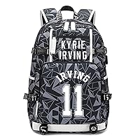 FANwenfeng Basketball Player K-Irving Luminous Backpack Travel Daypacks Fans Bag for Men Women (Style 1)