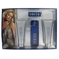 Heir Paris Hilton By Paris Hilton For Men. Set-edt Spray 3.4 OZ & Aftershave Balm 3 OZ & Hair And Body Wash 3 OZ & Eau De Toilette Spray .25 OZ Mini