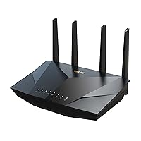 ASUS RT-AX5400 Dual Band WiFi 6 Extendable Router with Mobile Tethering (Replacement of 4G 5G routers) free Network Security, Advanced Parental Controls, VPN, AiMesh Gaming & Streaming, Smart Home