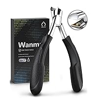 Wanmat Toenail Clippers, Professional Thick & Ingrown Nail Clippers for Men, Pedicure Clippers Toenail Cutter, Upgraded Toe Nail Clippers with Catcher and Non-Slip Handle