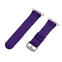 Clockwork Synergy- Double Braided Perlon Bands Compatible with Apple Watch Band 38mm, iWatch Bands for Women Men