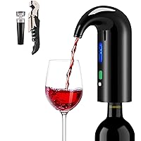 Electric Wine Aerator Gifts Electric Wine Pourer and Wine Dispenser Pump, Multi-Smart Automatic Filter Wine Dispenser with USB Rechargeable for Fathers Day Dad Gifts, Travel, Home and Bar