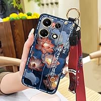 Lulumi-Phone Case for infinix Note30 VIP/X6710, Wristband Shockproof Old Lady Protective Anti-dust Anti-Knock Durable Kickstand Dirt-Resistant Lanyard for mom Soft case Waterproof