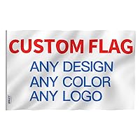 ANLEY Double Sided Custom Flag 1x1.5 Ft For Outdoors - Print Your Own Logo/Design/Words - Vivid Color, Canvas Header and Double Stitched - Customized Two Side Flags Banners 1x1.5 Ft (Sleeve)