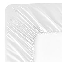 Bedding Modern Solid Color Fitted Sheet - 1800 Deep Pocket Brushed Velvety Microfiber - Queen, White