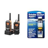 New Bushnell LPX650 Walkie Talkies - Waterproof Long Range Two Way Radios & Potable Aqua Water Purification Tablets with PA Plus, Portable and Effective Solution