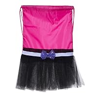 Tutu Dance Cinch Bag, Ballerina Party Favor Backpack, Dance Bags for Girls, Princess Birthday Bags - Pink/Black CA2500TUTU