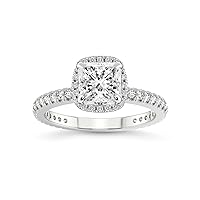 FRIENDLY DIAMONDS Diamond Ring Gift For Mom 1 Ct - 5 Ct IGI Certified Lab Grown Diamond Ring | 14K Or 18K White, Yellow Or Rose Gold | Klarissa Halo Eternity Diamond Ring | FG-VS1-VS2 Quality