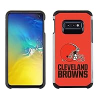 Samsung Galaxy S10e - NFL Licensed Cleveland Browns Red Textured Back Cover on Black TPU Skin