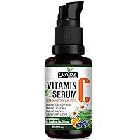 20% Vitamin C Face Serum with Hyaluronic Acid, 1 Fl Oz (30ml), Anti Aging Facial Serum for Dark Spots and Wrinkles, Hydrates Skin