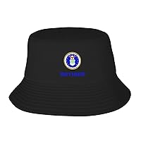 Us Air Force Veteran with USAF Seal Bucket Hats Summer UPF 50+ Sun Protection Beach Hat Man's Women's Packable Travel Beach Fisherman Cap Black