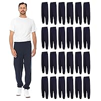 BILLIONHATS 24 Pack Adult Joggers Pants, Mixed Assortment Colorful Jogger Bulk Sweatpants Wholesale for Donations, Homeless