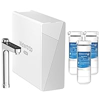 Waterdrop X12 Reverse Osmosis System with Waterdrop XWF Water Filter for GE® XWF Refrigerator, Replacement for GE® XWF, WR17X30702, 3 Filters, bundle