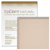 Epi-Derm Large Sheets, Silicone Gel Sheeting for Scars, Ideal for C-Section, Tummy Tuck, Cardiac Surgery Scars, Premium Grade Scar Sheets, Reusable, 11 x 15.75 in - 5 Pack, Natural