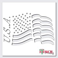 American Flag Stars and Stripes USA Stencil Best Vinyl Large Stencils for Painting on Wood, Canvas, Wall, etc.-Massive (33