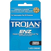 Trojan Enz Lubricated Size 3s Trojan Enz Lubricated Latex Condoms 3ct