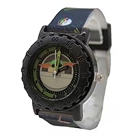 Accutime Kids Star Wars Baby Yoda Analog Quartz Wrist Watch with Small Face, Green Accents for Girls, Boys, Kids All Ages (MNL9001AZ)