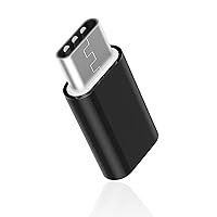 USB Type C Adapter, USB-C Male to Micro USB Female Connector Convert for Samsung Galaxy S8 Plus S8+ Note 8 MacBook Pro LG G5 G6 V20 Nexus 5X 6P Pixel 2 XL, etc(Black TC Adapter)