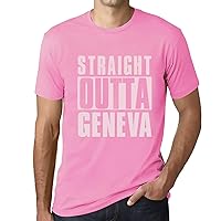 Men's Graphic T-Shirt Straight Outta Geneva Eco-Friendly Limited Edition Short Sleeve Tee-Shirt Vintage Birthday