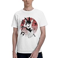Anime T Shirts Rascal Does Not Dream of Bunny Girl Senpai Boy's Summer Cotton Tee Crew Neck Short Sleeve T-Shirt White