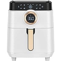 Air Fryer, ALLCOOL Airfryer Oven 8QT Large 1700W 8-in-1 with Touch Screen Air Fryers Dishwasher Safe Nonstick Basket Freidora de Aire 36 Recipes BPA & PFOA Free White