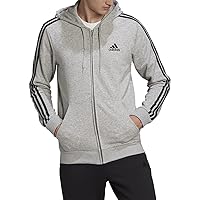 adidas Men's Essentials French Terry 3-stripes Full-zip Hoodie
