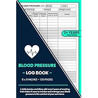 Blood Pressure Log Book: A Daily Tracker and Diary With Over 2 Years of Tracking That Makes It Easy to Monitor and Manage Your Blood Pressure in the Comfort of Your Own Home