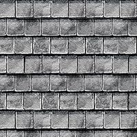 Dollhouse Roof Tiles Shingles Square Slates Grey 1/2in 1:24 Roofing Sheet Card