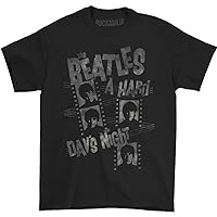 Beatles Men's Hard Day's Night Film Strips T-Shirt Large Black
