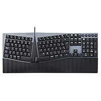 Perixx PERIBOARD-535BL ES Teclado dividido mecánico ergonómico con Cable - nterruptores Clicky Azules de Bajo perfil - Teclas programables - Compatible con Windows y Mac OS X - Tecla