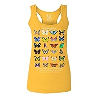 Cute Butterflies Graphic Printed Butterfly Monarch Vintage Collection Women's Tank Top Racerback