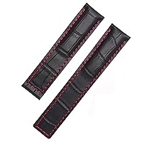 For TAG Heuer Genuine Leather Watchband Stitches Bracelet 19 20 22mm For Men Wrist Band With Folding Clasp