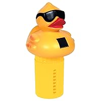 GAME 12301-BB Solar Light-Up Derby Duck Mid-Size Chlorinator Pool Chorine Dispenser