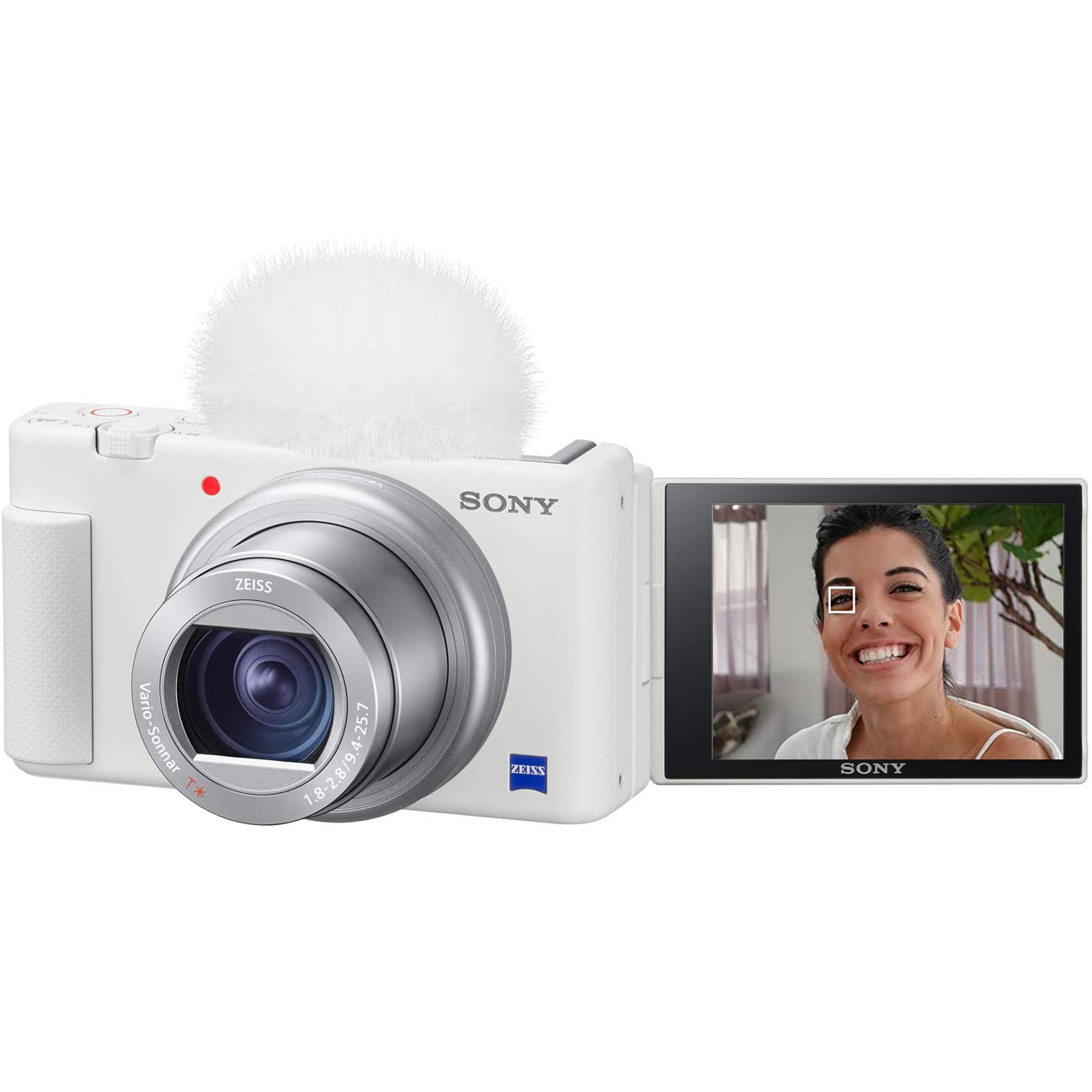 Sony ZV-1 Compact Digital 4K Camera Vlogger Creator's Kit ACCVC1 Includes GP-VPT2BT Shooting Grip with Wireless Remote Commander + 64GB Card DCZV1/W Bundle Deco Gear Case + LED Light and Accessories