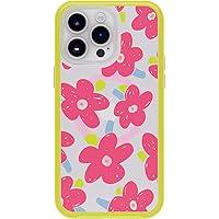 OtterBox iPhone 14 Pro Max Symmetry Series Clear Case - Whimsy Bloom (Yellow), Snaps to MagSafe, Ultra-Sleek, Raised Edges Protect Camera & Screen