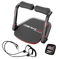 Core Max PRO Deluxe Pack with Resistance Bands and Fitness Monitor, Black ,7827-030-203