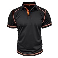 Quick Dry Athletic Polos Shirts for Men Cotton Short Sleeve Golf Tennis T-Shirts Moisture Wicking Sports Collared Shirts
