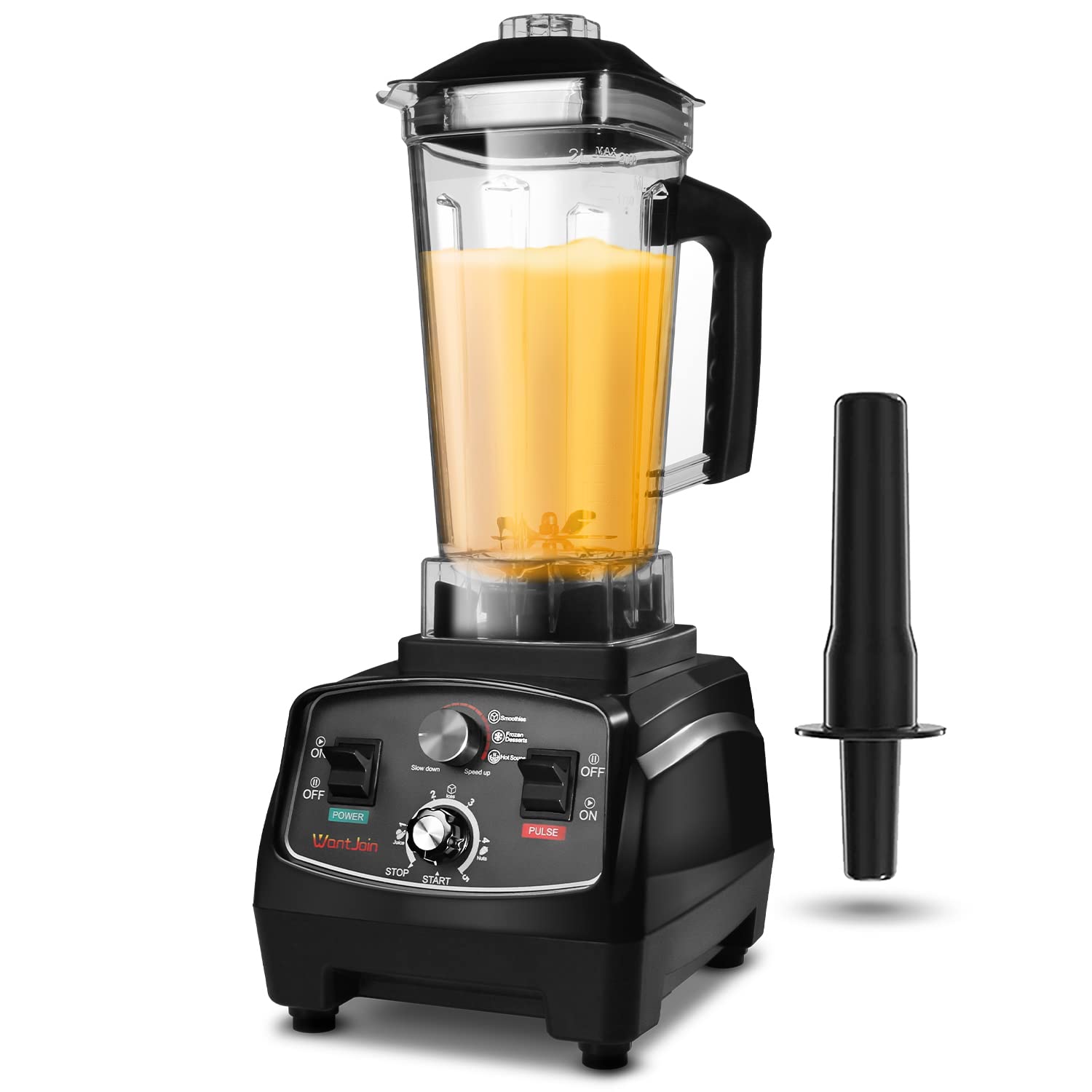 Mua WantJoin Professional Blender, Countertop Blender ,Blender for kitchen  Max 1800W High Power Home and Commercial Blender with Timer, Smoothie Maker  2200ml for Crushing Ice, Frozen Dessert, Soup,fish trên Amazon Mỹ chính