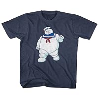 The Real Ghostbusters Kids T-Shirt Mr Stay Puft Navy Heather Tee