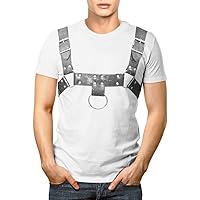 BDSM Leather English Bulldog in Front Men's Graphic T-Shirt