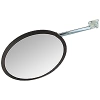 12” Acrylic Convex Mirror With Steel Back, Round Outdoor Security Mirror for the Garage Blind Spot, Store Safety, Warehouse Side View, and More, Circular Wall Mirror for Personal or Office Use - Vision Metalizers
